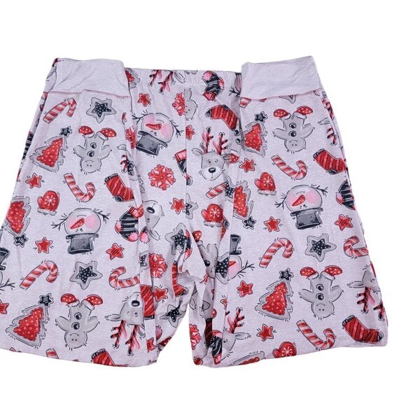 Secret Treasures Snowman Reindeer Candy Cane Holiday Jogger Pajamas Sleep Set - Picture 11 of 16